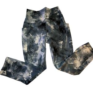 NWOT**RBX Black and Gray Leggings with Artistic Design Size XS